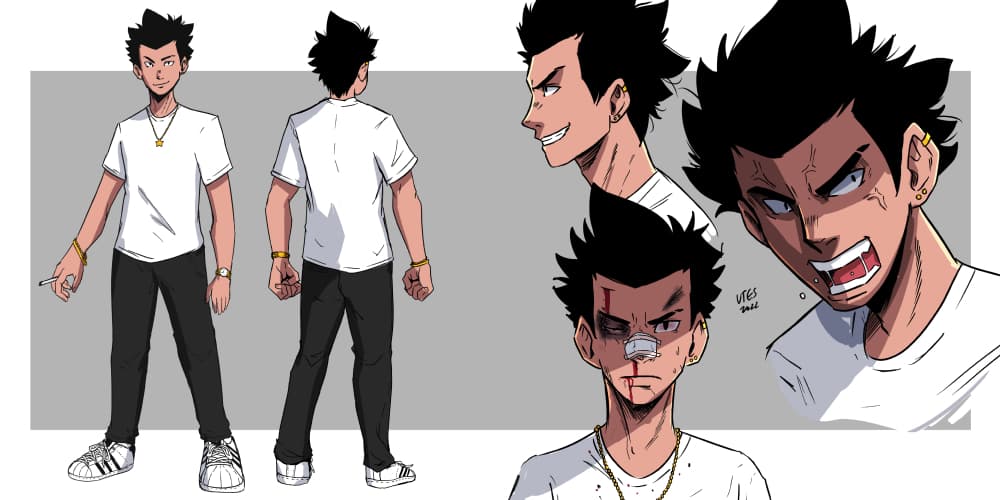 Concept art of a boy